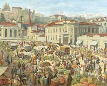 Tabacco Demetrio - Market in Piazza della Funicolare, Biella